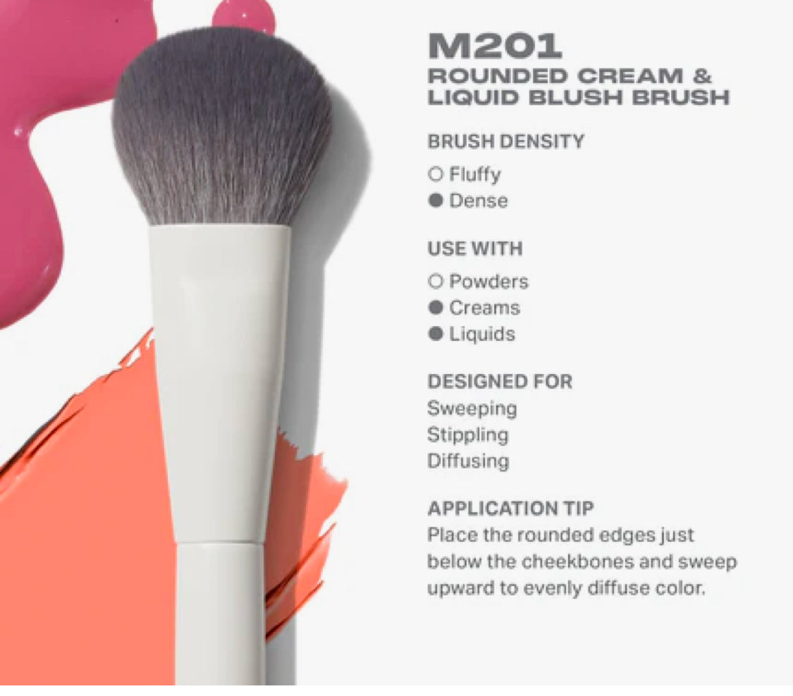 M201 Rounded Cream & Liquid Blush Brush