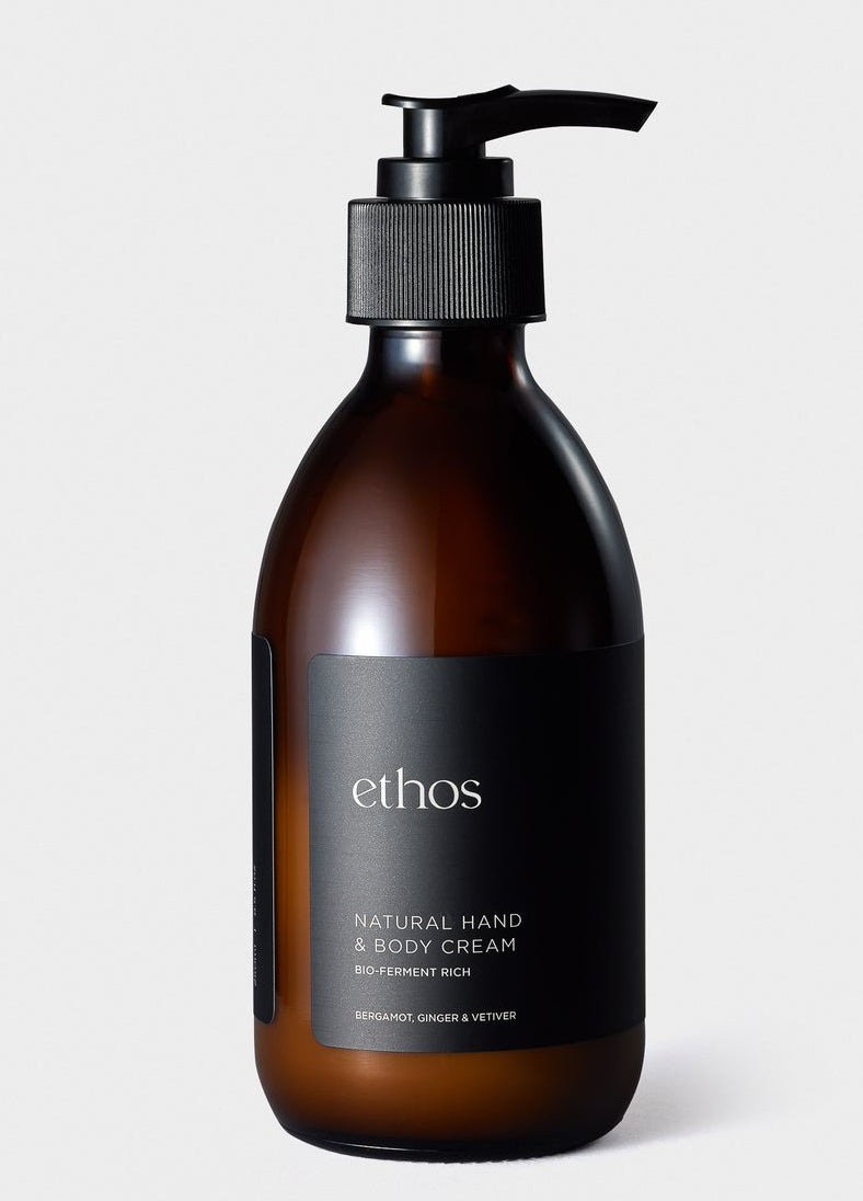 Natural Hand and Body Cream Bergamot Ginger and Vetiver￼250ml