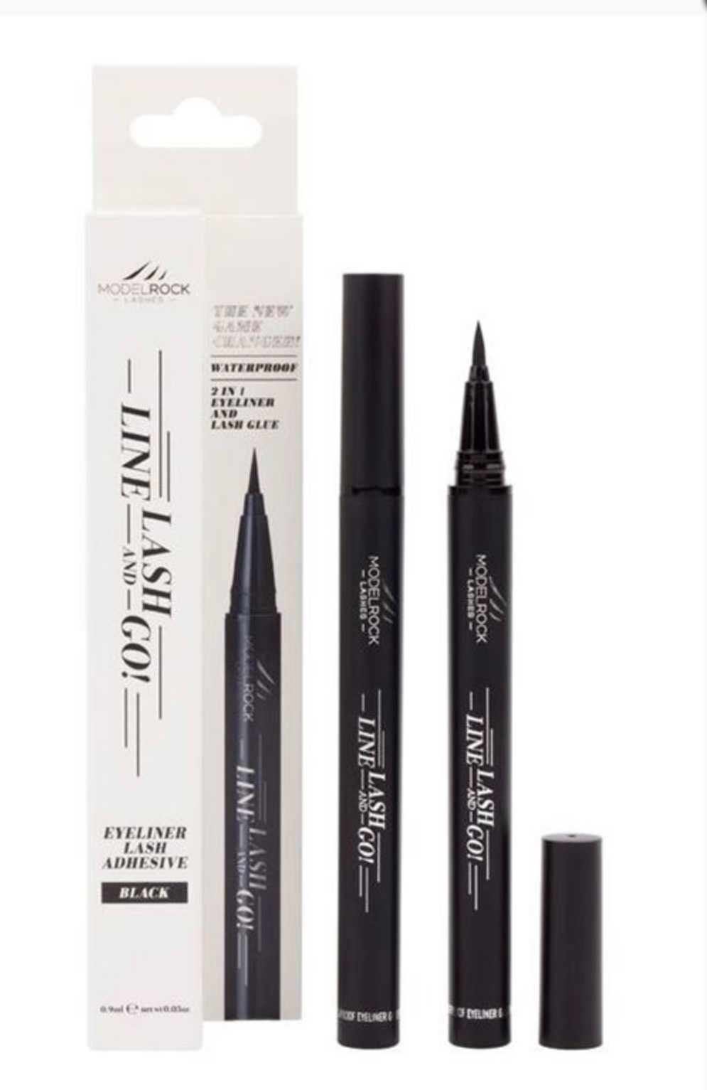 MODELROCK - LINE - LASH - GO ! 2-IN-1 Adhesive Eyeliner Glue Pen - 'BLACK'